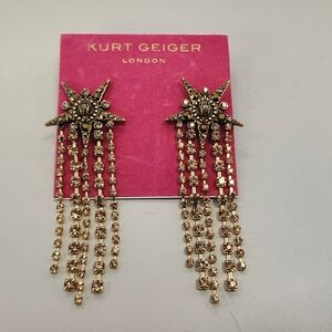 NWT Kurt Geiger Gold-Tone Large Star Earrings